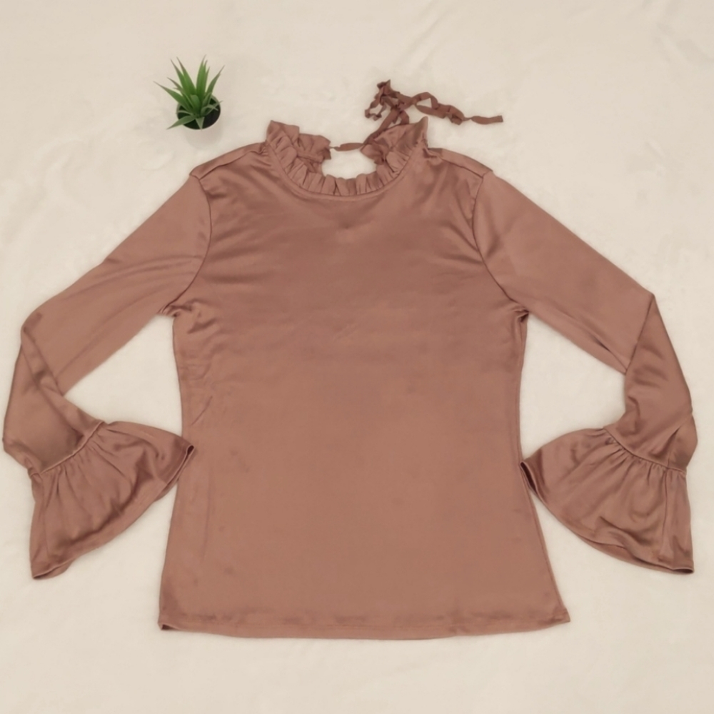 Annabelle Women's Ruffled Blouse, Size L